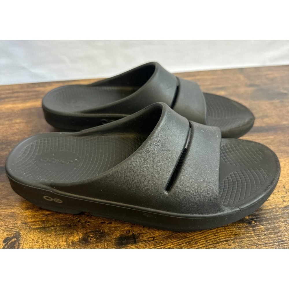 OOFOS OOahh Recovery Slides Black Slip On Sandals Unisex Women's 9 Men's 7 EU 40 - Picture 6 of 13